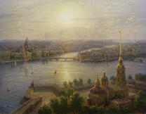 Петропавловская крепость с птичьего полета