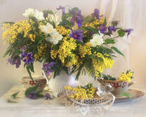 Без бренда «Натюрморт из мимоз и колокольчиков» в Сочи