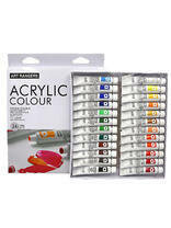 Без бренда «Коробка 24 шт.: Акриловые краски «Две картинки» 24 шт. по 12 мл, проф. пигмент» в Сочи