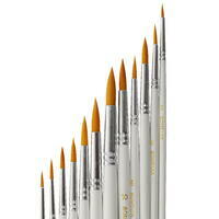 Без бренда «Набор круглых нейлоновых кистей для рисования «Две картинки» (12 шт.) белые» в Сочи в интернет-магазине  Без бренда «Набор круглых нейлоновых кистей для рисования «Две картинки» (12 шт.) белые» в Сочи