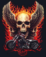 Без бренда «Коробка 20 шт: Пылающий череп с крыльями» в Сочи