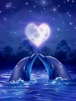 Без бренда «Дельфины под луной вида сердца (20шт)» в Сочи