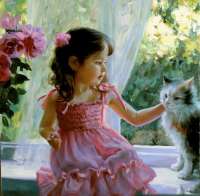 Без бренда «Девочка с кошкой на подоконнике» в Сочи в интернет-магазине  Без бренда «Девочка с кошкой на подоконнике» в Сочи