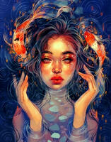 Без бренда «Девушка и карпы кои» в Сочи в интернет-магазине  Без бренда «Девушка и карпы кои» в Сочи