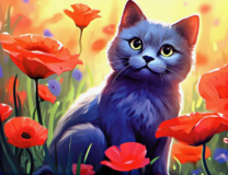 Без бренда «Серый котик и маки» в Сочи в интернет-магазине  Без бренда «Серый котик и маки» в Сочи