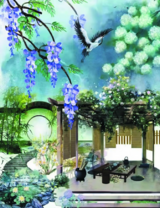 Без бренда «Сад с беседкой, цветами и птицей» в Сочи в интернет-магазине  Без бренда «Сад с беседкой, цветами и птицей» в Сочи