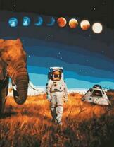 Космонавт и большой слон