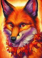 Без бренда «Хитрая лиса с осенним венком» в Сочи в интернет-магазине  Без бренда «Хитрая лиса с осенним венком» в Сочи