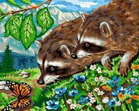 Без бренда «Еноты и бабочка на цветочной поляне» в Сочи