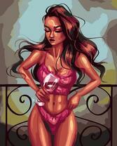 Без бренда «Девушка в нижнем белье с бокалом вина» в Сочи